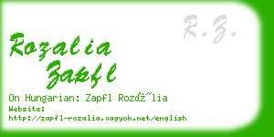 rozalia zapfl business card